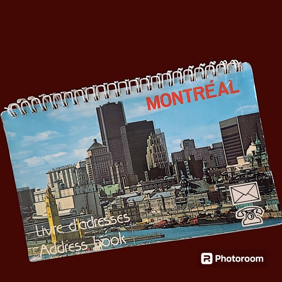 VTG 1970's Montreal Canada Theme Address Book Photos Spiral Bound Unused Travel - Picture 1 of 7